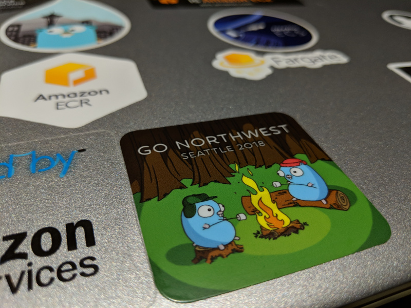 Go Northwest sticker on a laptop.